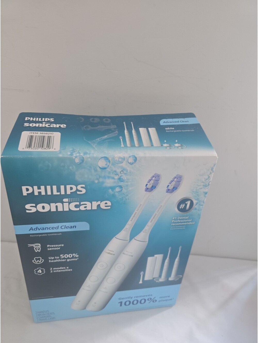 Philips Sonicare Advanced Clean Rechargeable Electric Toothbrush 2 PACK